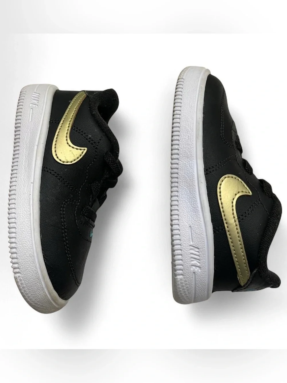 7C Nike Force 1 ‘18 TD Black Metallic Gold Star Toddler Unisex Sneakers